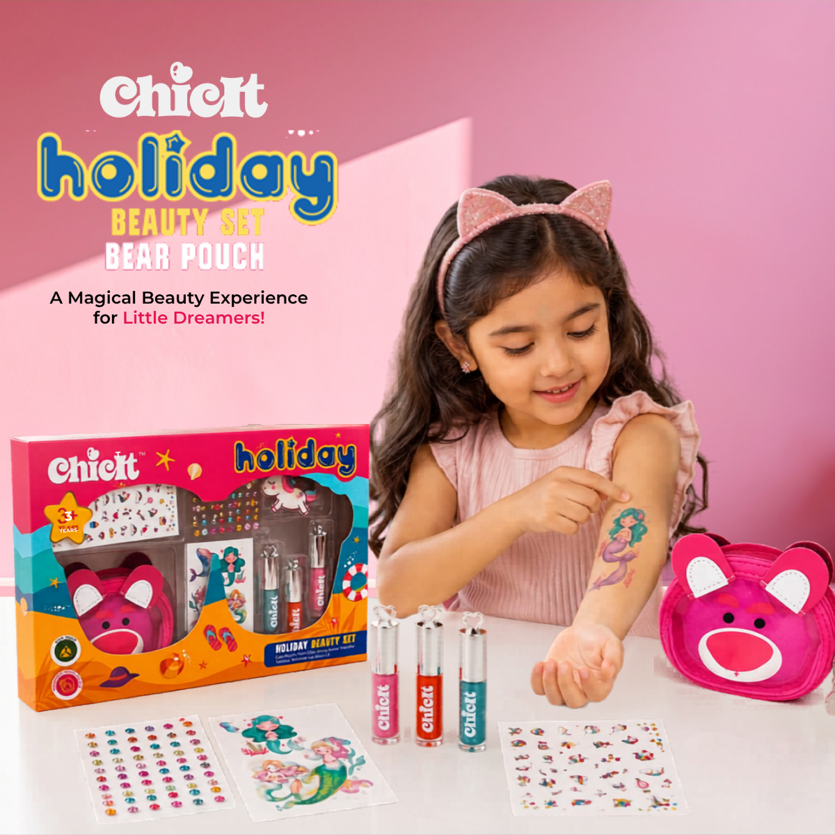 Holiday Beauty Set —  Bear Pouch
