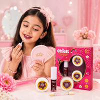 Chicit Lip Gloss & Cheek Tint & Eye Glitter Combo Pack Of 4 (PURPLE) | Safe, Vegan & Kid-Friendly (FREE GIFT INSIDE)