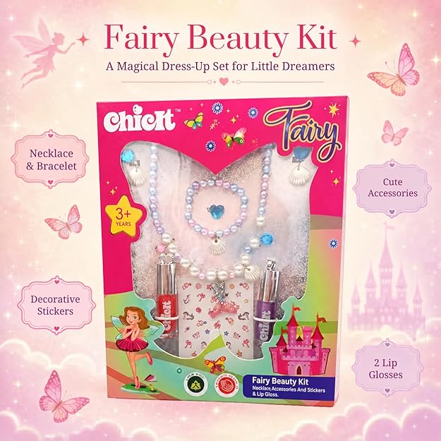 Chicit Mermaid Fairy Beauty Kit | Gloss Fragnance - Orange & Mix Fruit