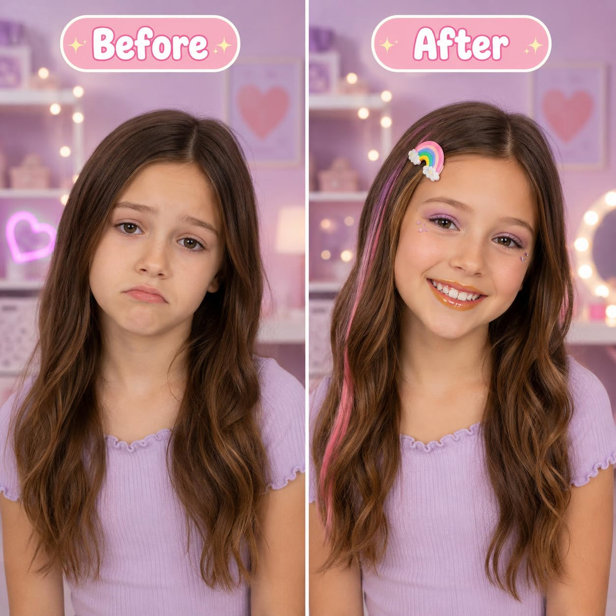 ChicIt Starlet Mini Beauty Kit | Vanilla Lip Gloss and Maroon Hair Mascara