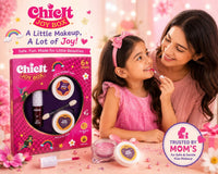 Chicit Lip Gloss & Cheek Tint & Eye Glitter Combo Pack Of 4 (PURPLE) | Safe, Vegan & Kid-Friendly (FREE GIFT INSIDE)