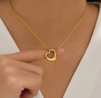 Anti Tranish Gold heart pendant