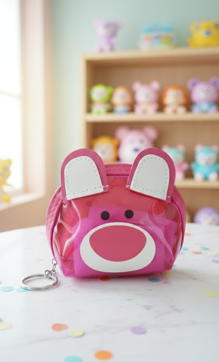 bear shaped mini coin pouch