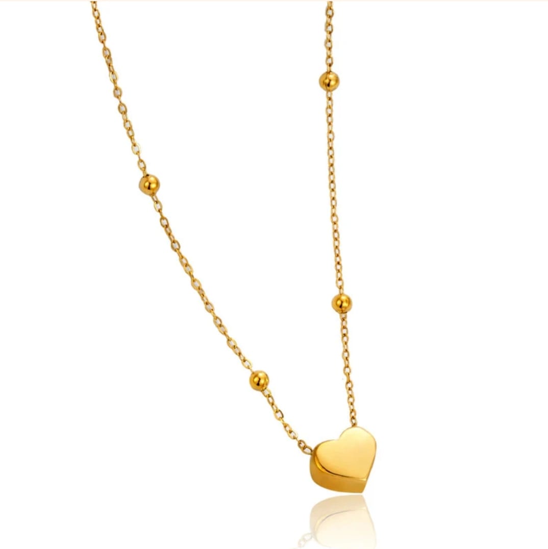 Anti Tarnish Gold Heart Pendant(2)