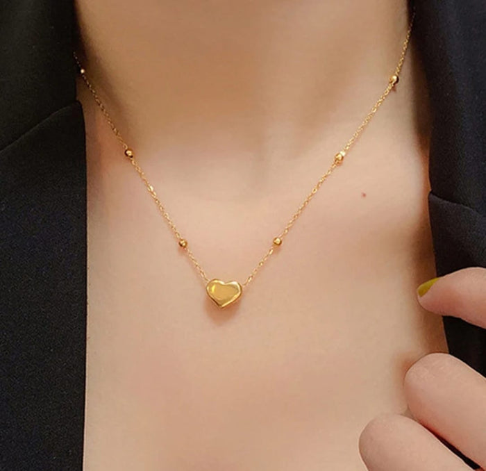 Anti Tarnish Gold Heart Pendant(2)
