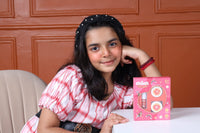 Chicit Lip Gloss & Cheek Tint & Eye Glitter  Combo Pack Of 4 (ORANGE)| Moisturizing & Safe For Kids (FREE GIFT INSIDE)