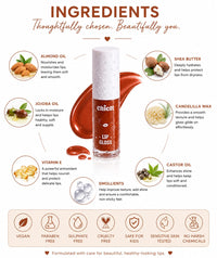 Chicit Lip Gloss for Women & Girls,Teens | Hydrating, Non-Sticky & High Shine Lip Gloss | Moisturizing Formula with Vitamin E | Long-Lasting Glossy Finish | Brown Shade | 3ml