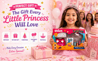 Chicit Holiday Beauty Set for Girls 3+ Years | Kids Non-Toxic Pretend Play Makeup Kit | Shimmer Lip Gloss, Coin Pouch, Unicorn Hair Clip, Tattoos | Birthday Return Gift | Cosmetic Gift Set (PACK OF 8)
