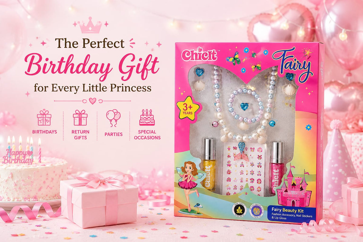 Chicit Mermaid Fairy Beauty Kit | Gloss - Lemon & Strawberry (Pack of 7)