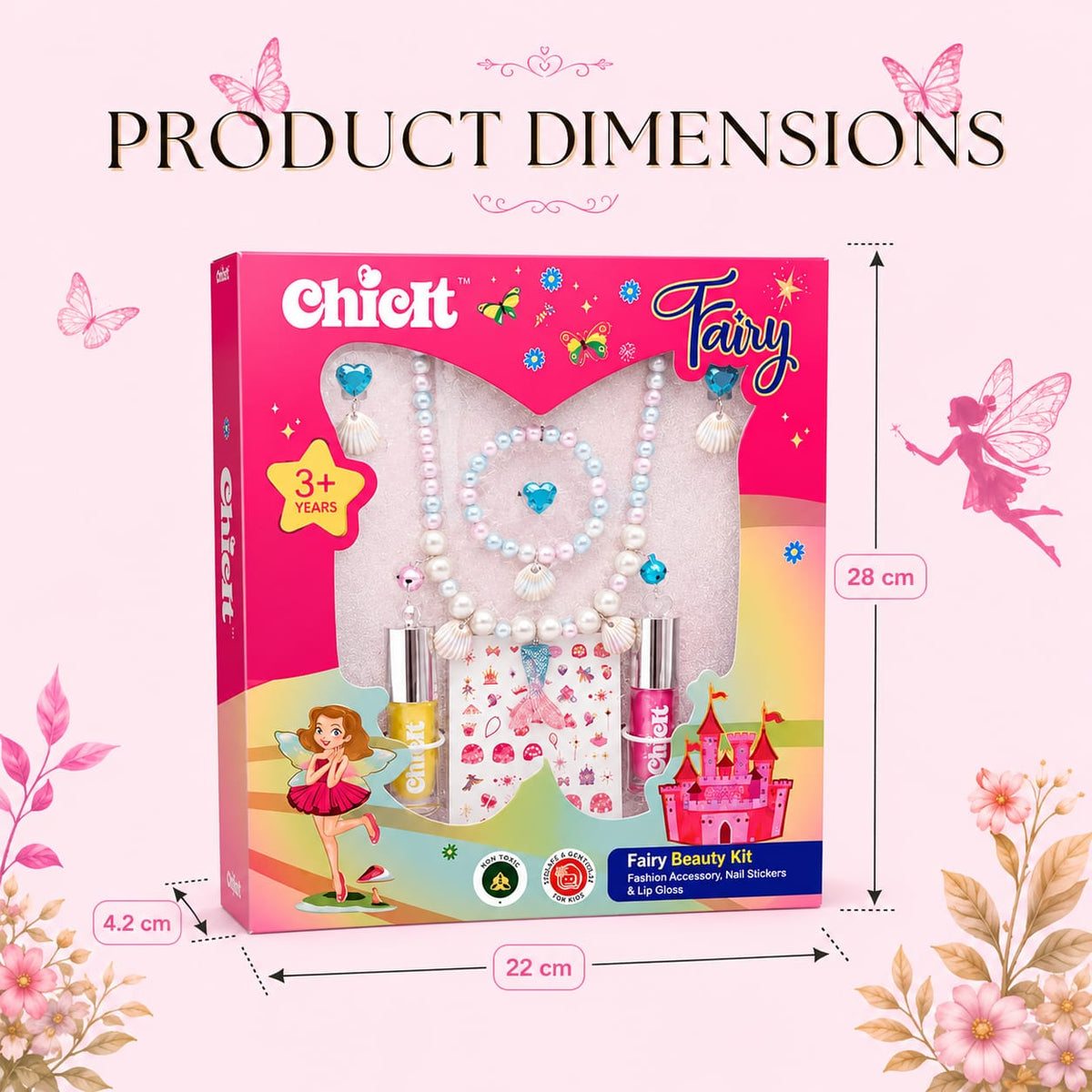 Chicit Mermaid Fairy Beauty Kit | Gloss - Lemon & Strawberry (Pack of 7)