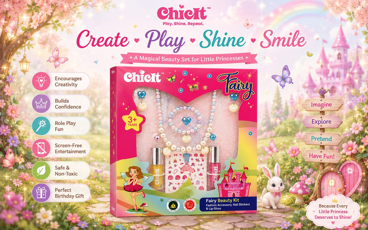 Chicit Mermaid Fairy Beauty Kit | Gloss - Lemon & Strawberry (Pack of 7)