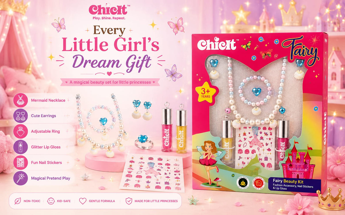 Chicit Mermaid Fairy Beauty Kit | Gloss - Lemon & Strawberry (Pack of 7)