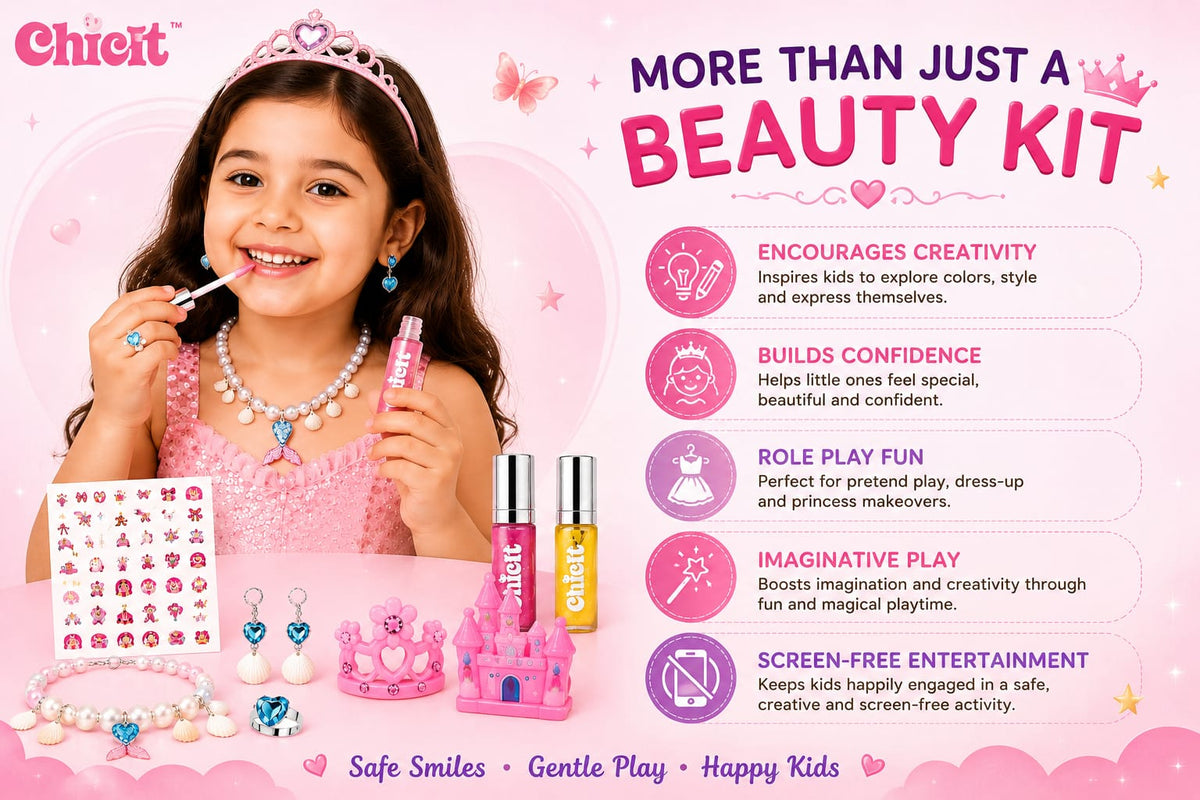 Chicit Mermaid Fairy Beauty Kit | Gloss - Lemon & Strawberry (Pack of 7)