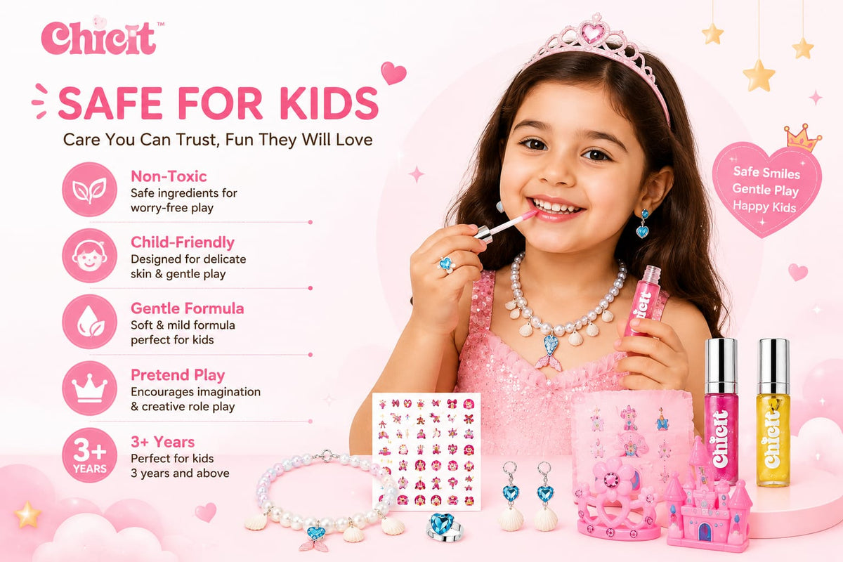 Chicit Mermaid Fairy Beauty Kit | Gloss - Lemon & Strawberry (Pack of 7)