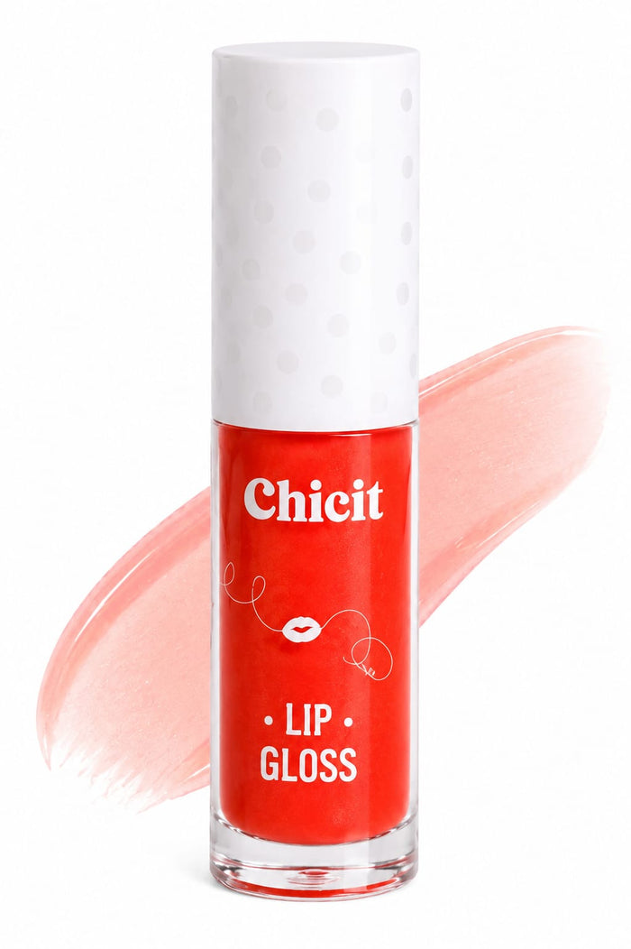 Chicit Lip Gloss for Women & Girls,Teens | Hydrating, Non-Sticky & High Shine Lip Gloss | Moisturizing Formula with Vitamin E | Long-Lasting Glossy Finish | Coral Shade | 3ml