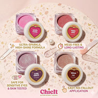 Chicit Kids Eye Glitter Combo Pack Of 4 (8g each) | Vegan & Non-Toxic Kids Makeup (FREE GIFT INSIDE)