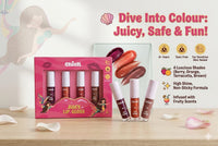 Chicit Lip Gloss Combo Pack Of 4 | Non-Toxic, Vegan & Safe for Kids (FREE GIFT INSIDE)