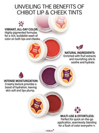 Chicit Lip & Cheek Tint Combo Pack Of 4 (8g each) | Non-Toxic Kids Makeup Set (FREE GIFT INSIDE)
