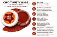 ChicIt Orange Lip & Cheek Tint (BROWN) (8g) | 3-in-1 Vegan, Safe for Kids & Gentle on Skin