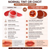 ChicIt Orange Lip & Cheek Tint (BROWN) (8g) | 3-in-1 Vegan, Safe for Kids & Gentle on Skin