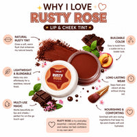 ChicIt Orange Lip & Cheek Tint (BROWN) (8g) | 3-in-1 Vegan, Safe for Kids & Gentle on Skin