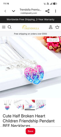 Chicit best friend BFF necklace