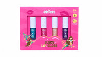 Chicit Glossy Lip Combo Pack Of 4  | Safe, Gentle & Kid-Friendly (FREE GIFT INSIDE)