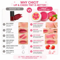 ChicIt Orange Lip & Cheek Tint (PINK) (8g) | 3-in-1 Vegan, Safe for Kids & Gentle on Skin
